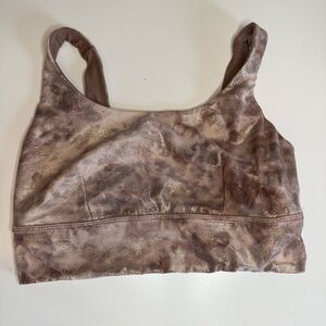 Lululemon Align Bra Reversible Light Support in a Metallic Tan Taupe GUC Size 10